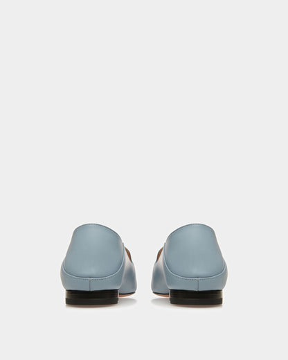 Ellah Leather Loafers In Light Blue