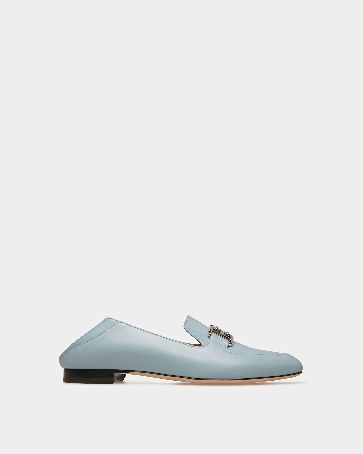 Ellah Leather Loafers In Light Blue