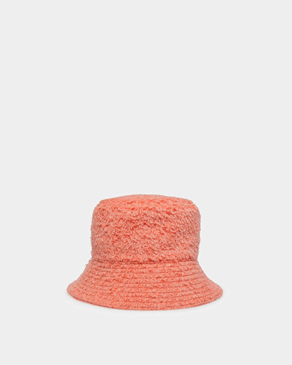 Mixed Wool Bucket Hat In Orange