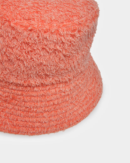 Mixed Wool Bucket Hat In Orange