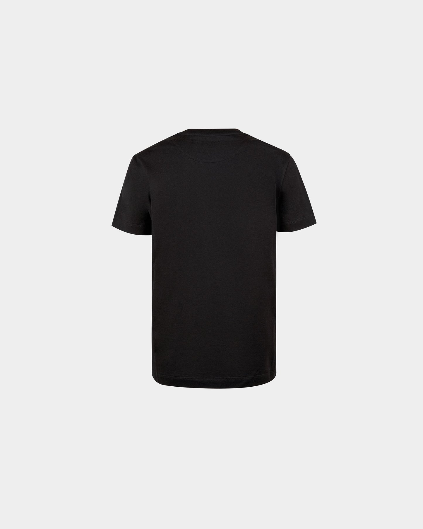 T-shirt in Black Cotton with a Bally Logo