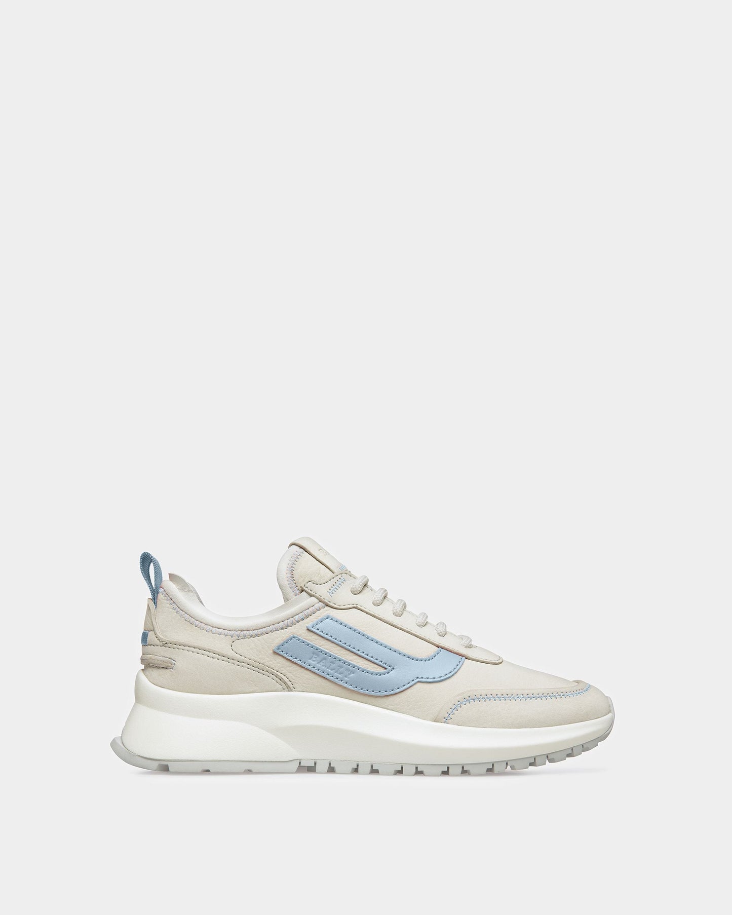 Darys Leather Sneakers In Dusty White And Light Blue