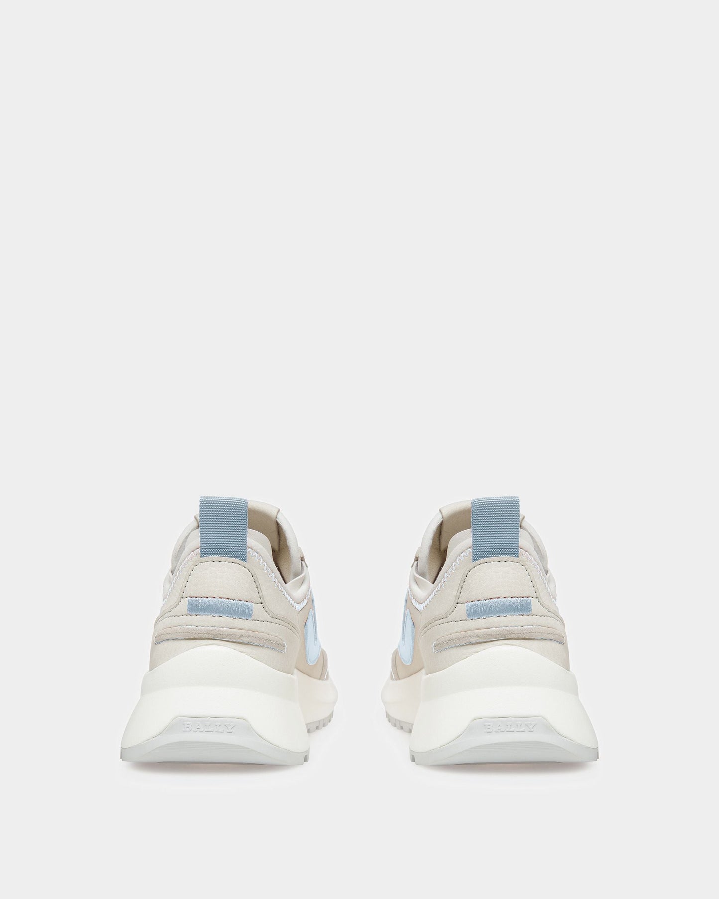 Darys Leather Sneakers In Dusty White And Light Blue