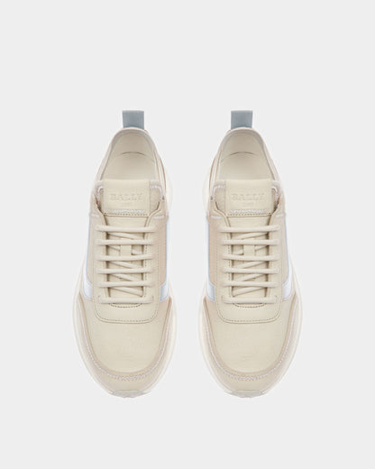 Darys Leather Sneakers In Dusty White And Light Blue