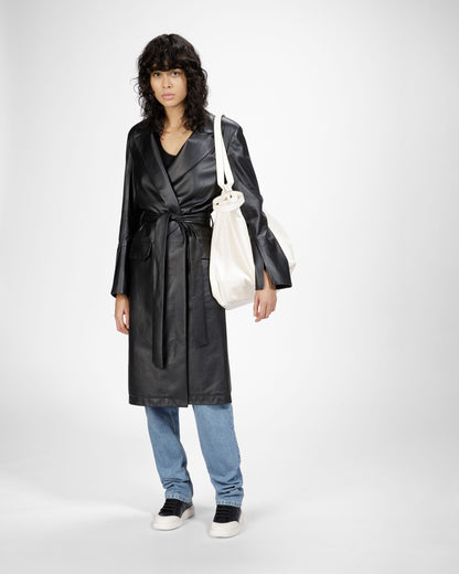 Maren Leather Sneakers In Black