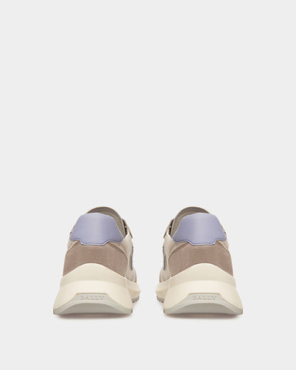 Demmy Mesh And Leather Sneakers In White And Grey