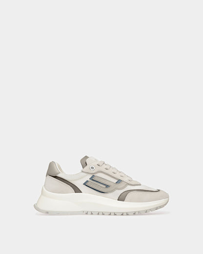 Demmy Leather And Fabric Sneakers In White