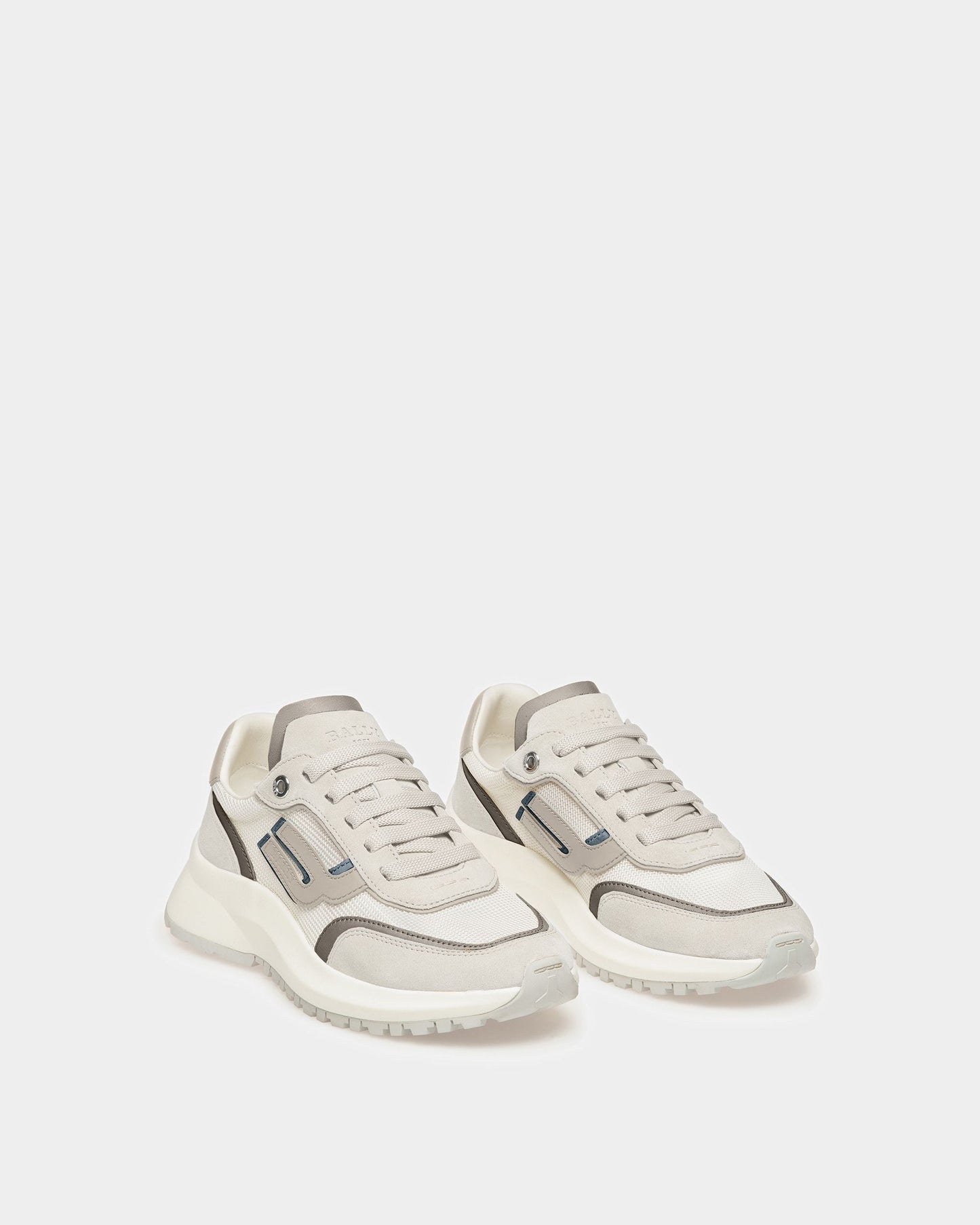 Demmy Leather And Fabric Sneakers In White
