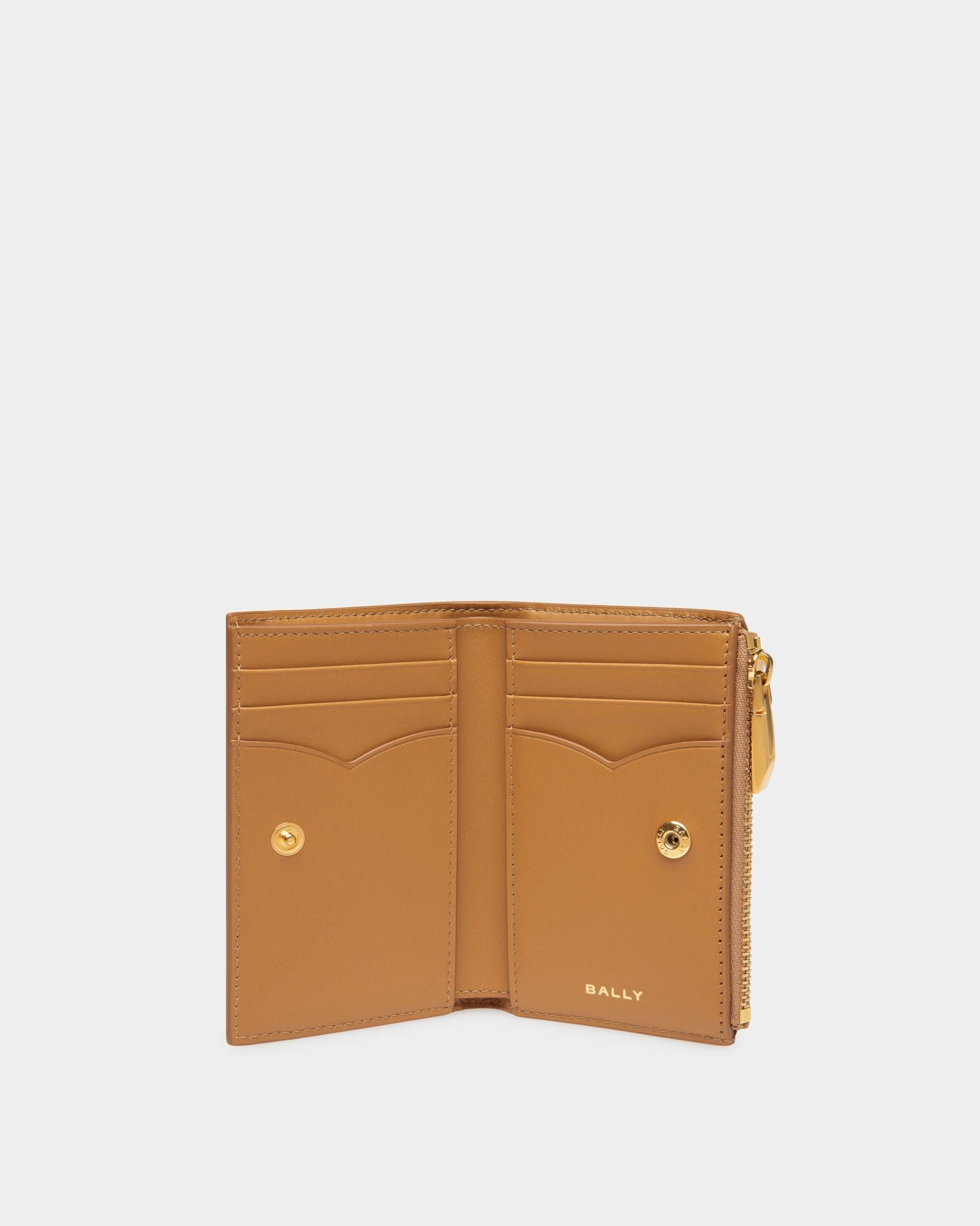 Emblem Wallet | Women's Wallet | Desert Leather | Bally | Still Life Open / Inside