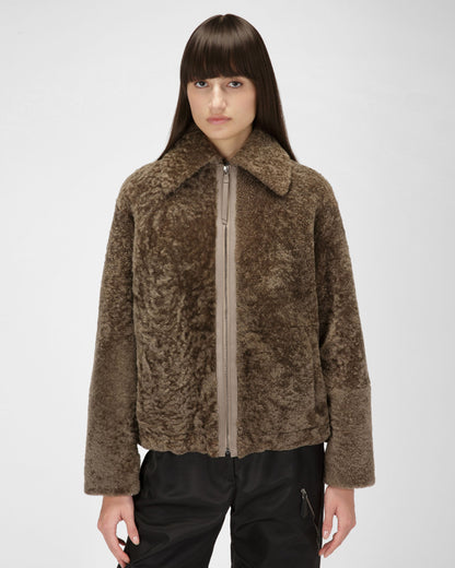 Shearling Jacket In Brown
