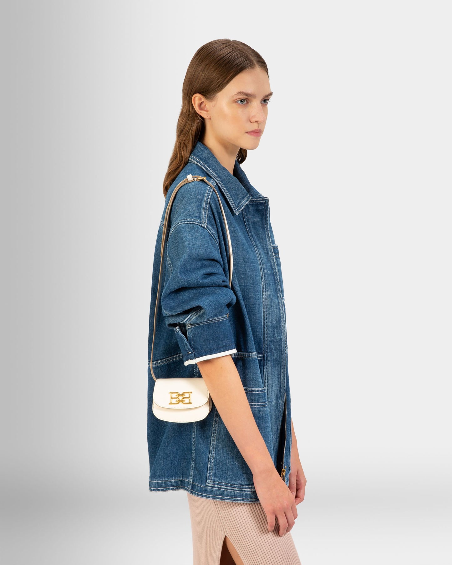 Baily Xs Leather Accessory In Bone