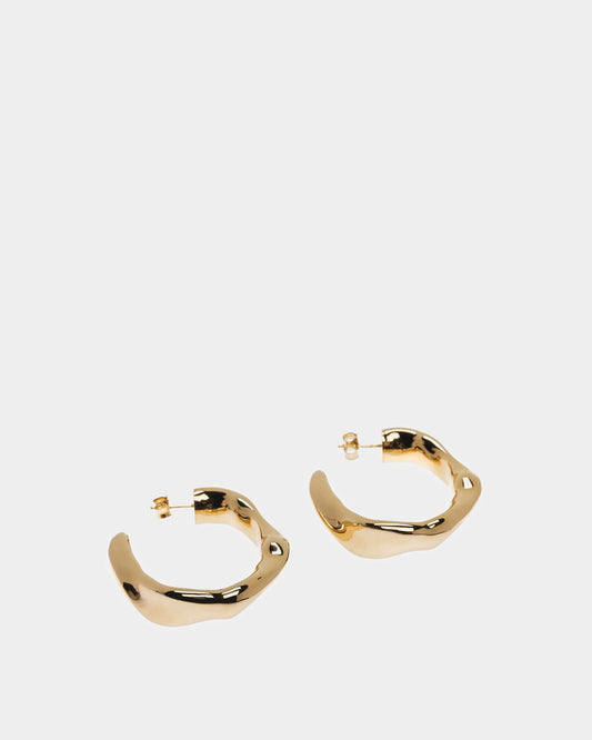 Large Hoop Earrings In Yellow-Gold