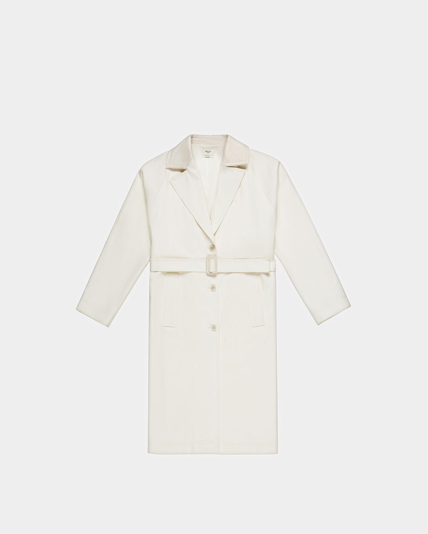 Cotton Mix Coat In Bone