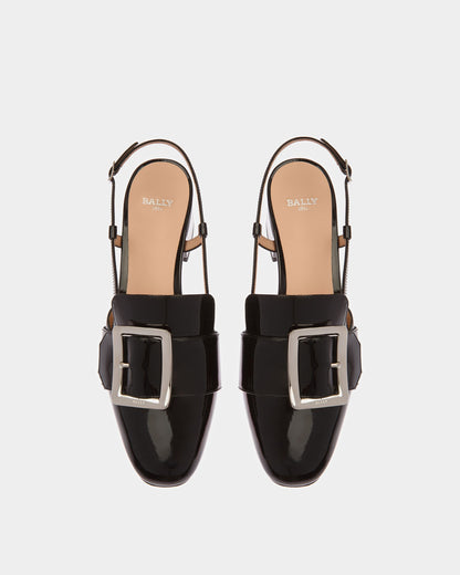 Jasmine Leather Slingback Pumps In Black