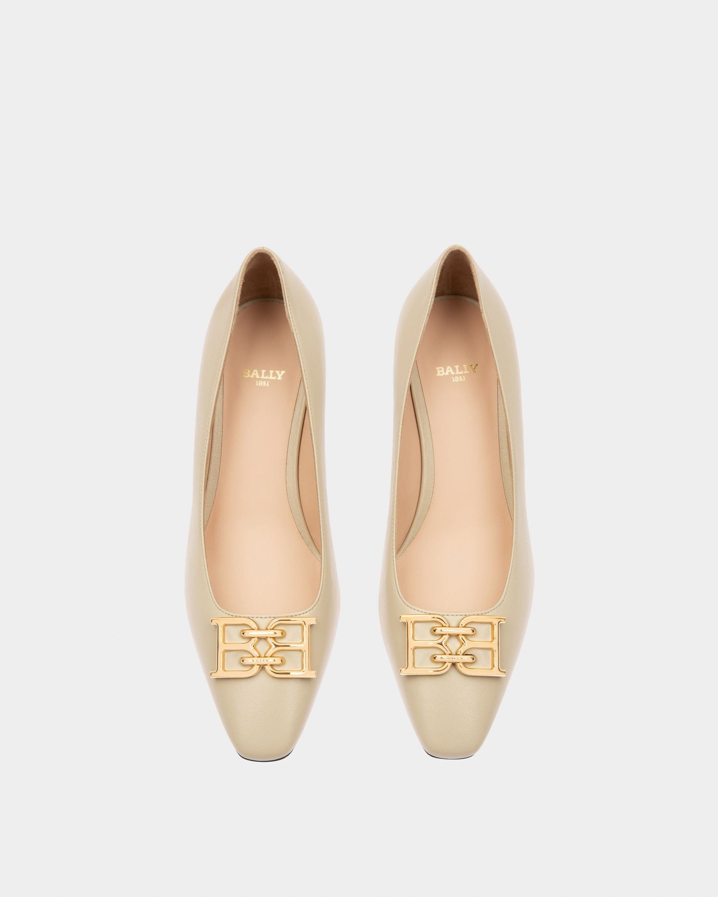 Evanca Leather Pumps In Beige