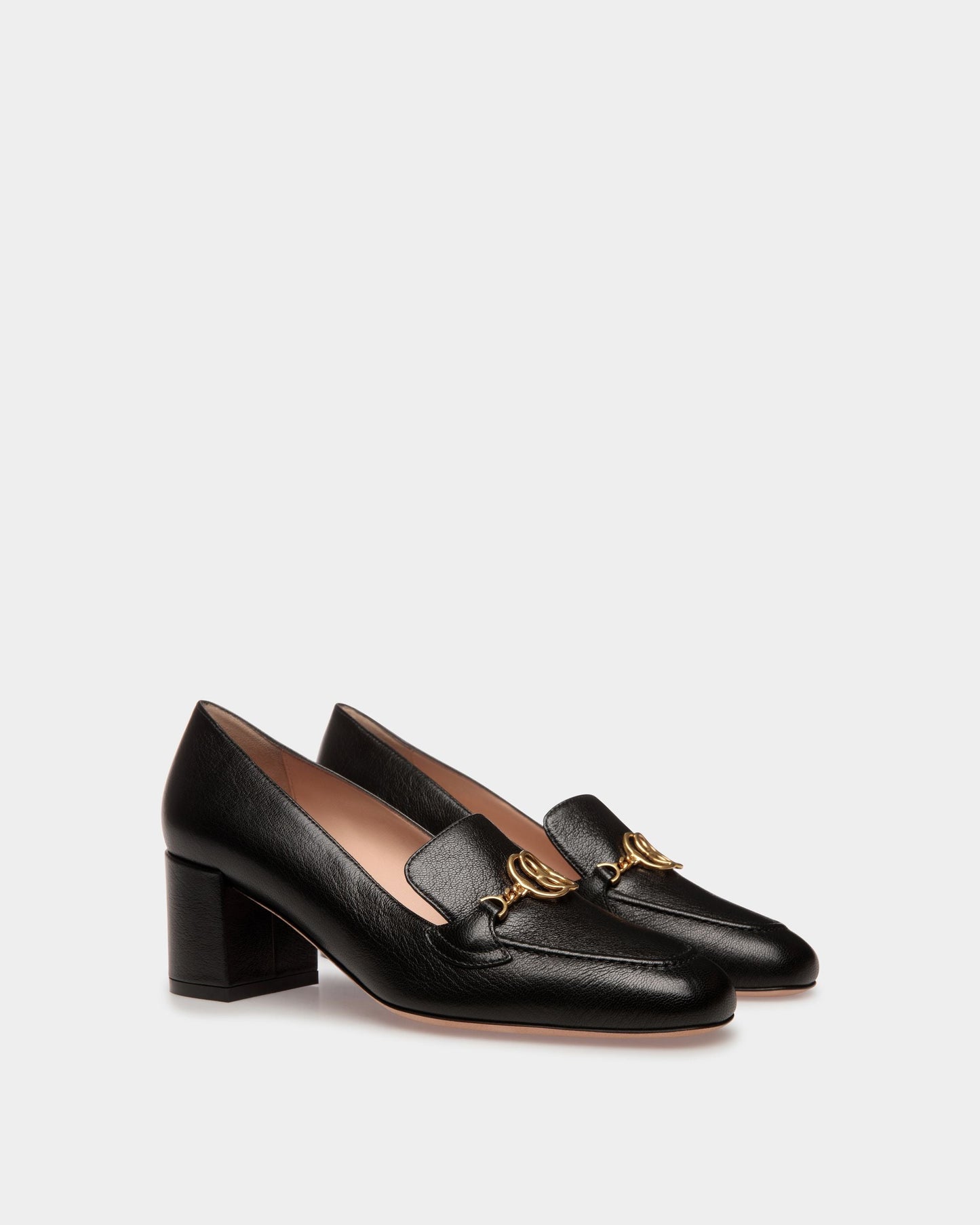 Obrien | Women's Pumps | Black Leather | Bally | Still Life 3/4 Front