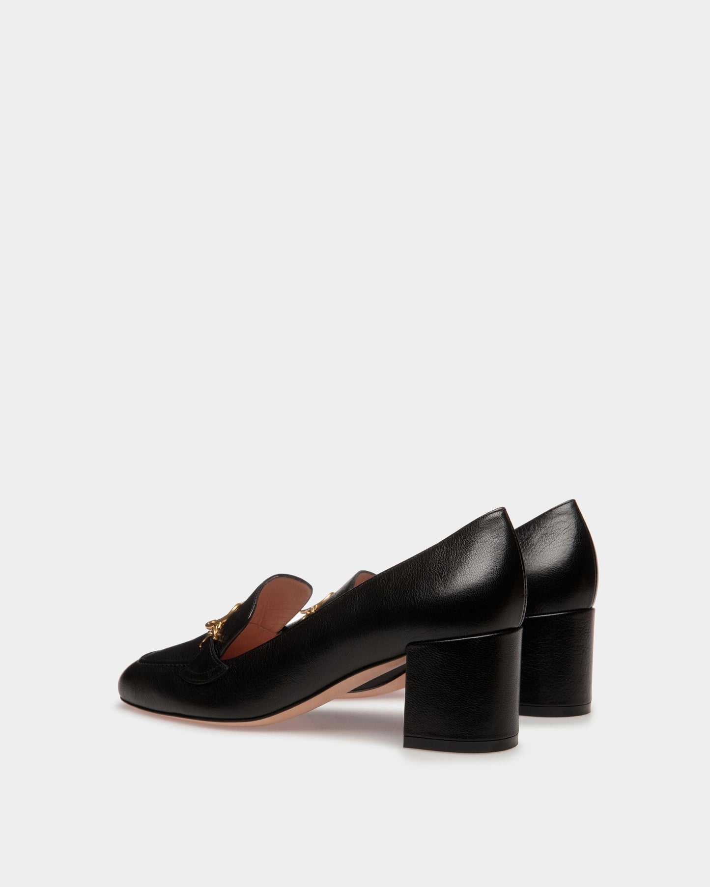 Obrien | Women's Pumps | Black Leather | Bally | Still Life 3/4 Back