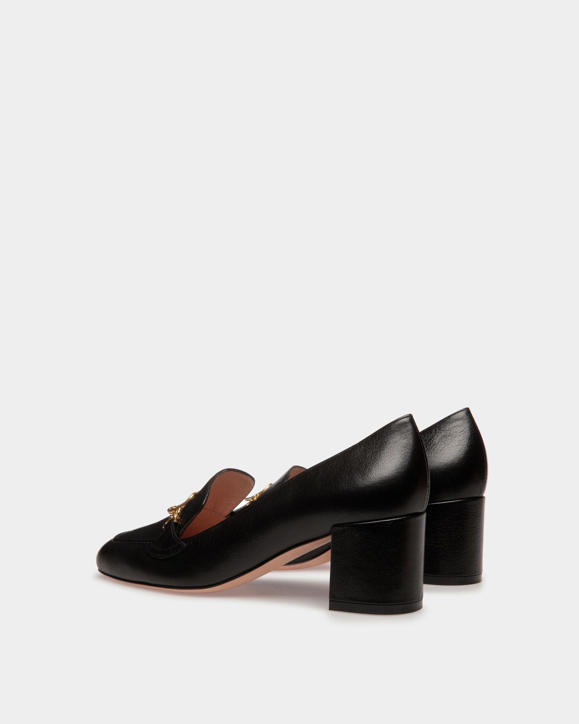 Obrien | Women's Pumps | Black Leather | Bally | Still Life 3/4 Back