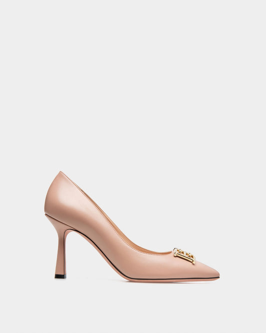 Evanca Leather Pumps In Pale Pink