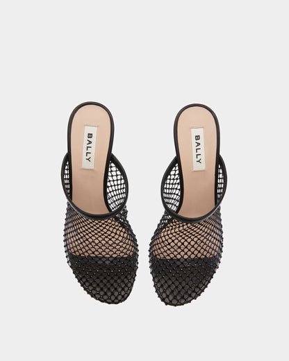 Crystal Fishnet Mule