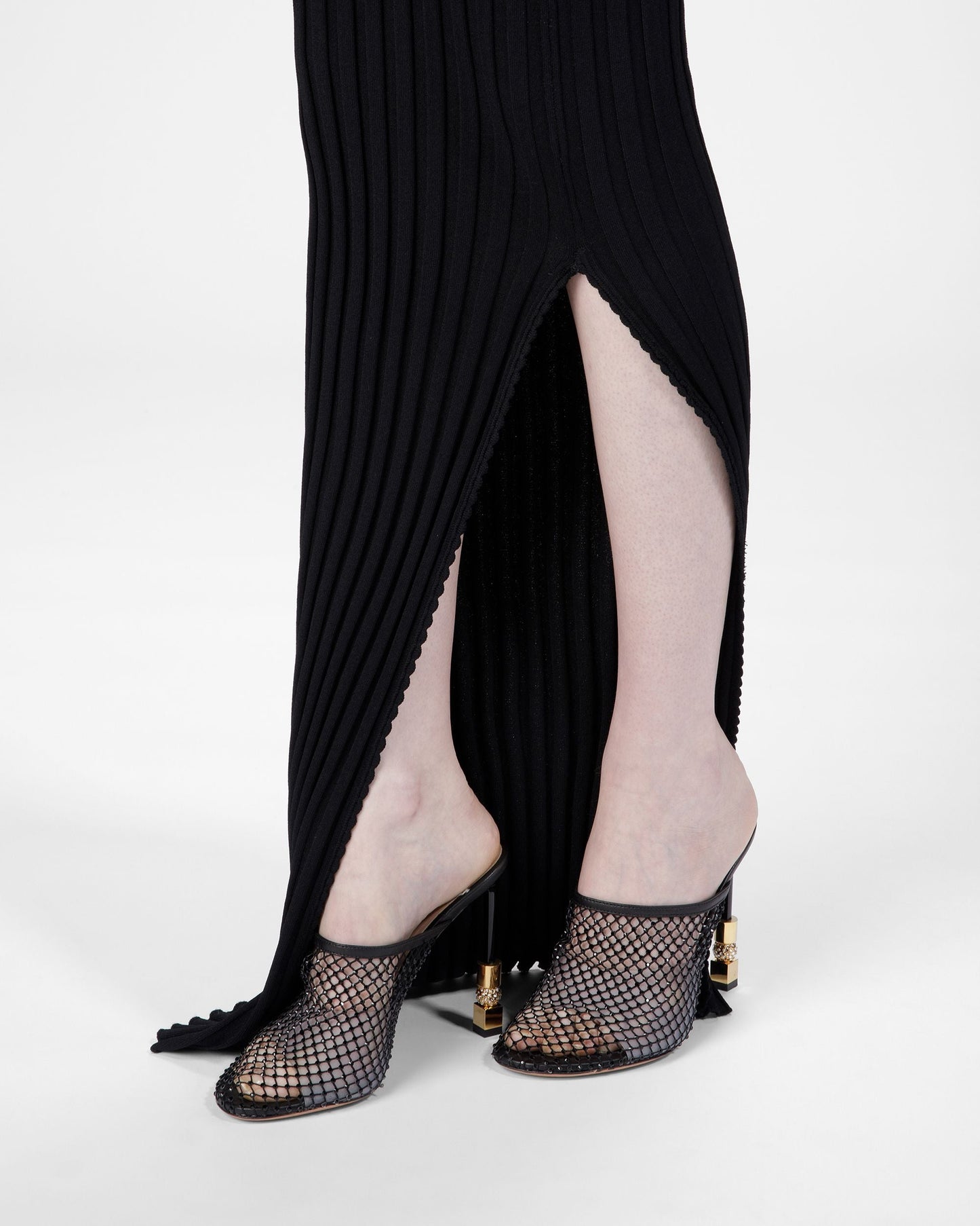 Crystal Fishnet Mule