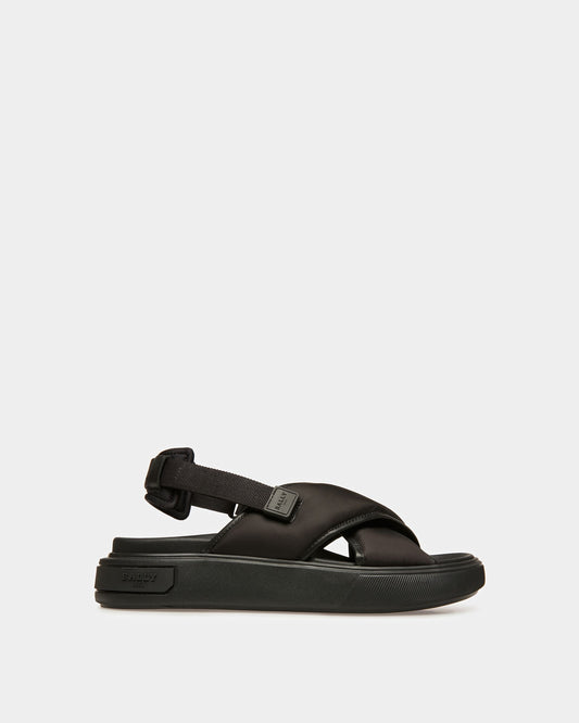 Jodye Leather And Nylon Sandals In Black