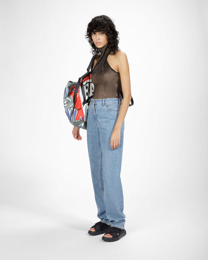 Jodye Leather And Nylon Sandals In Black