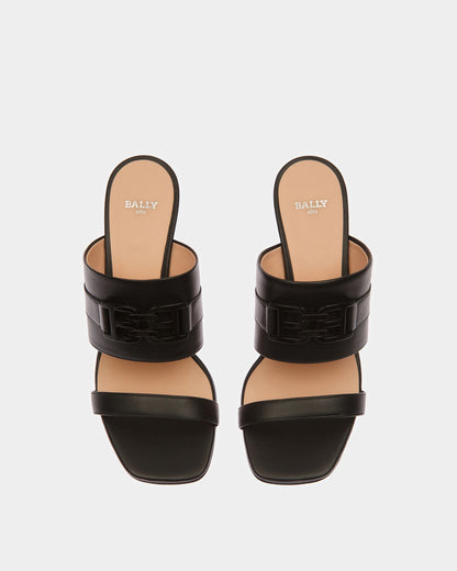 Ella Leather Sandals In Black