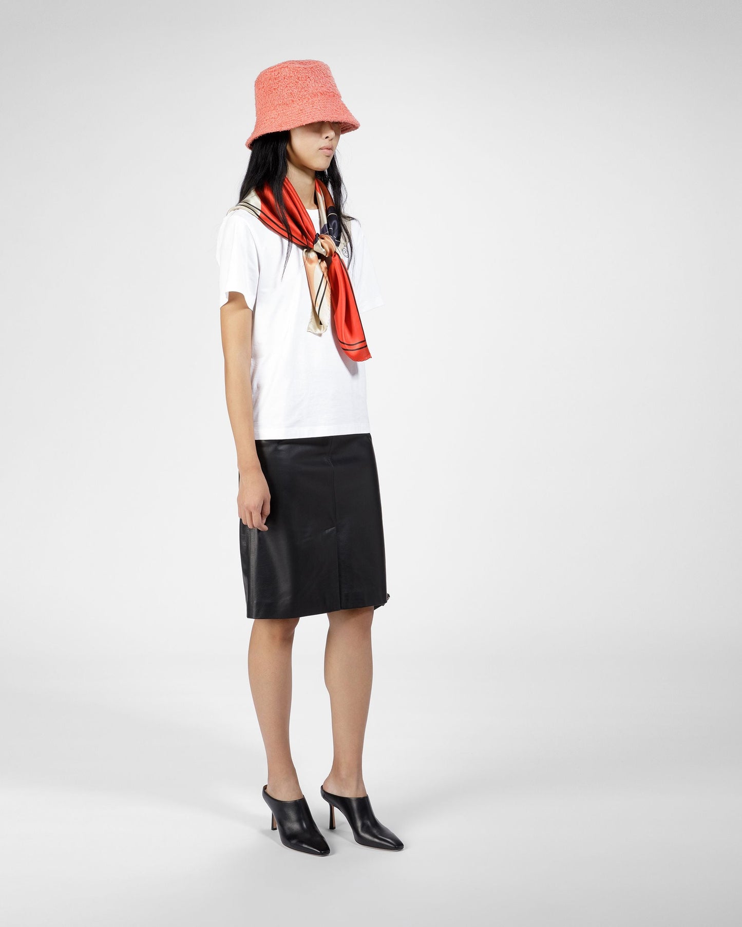 Silk Carré Scarf  In Orange