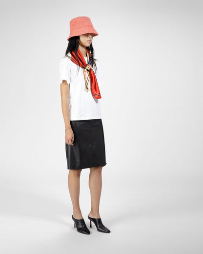 Silk Carré Scarf  In Orange