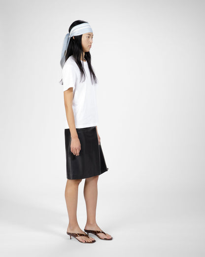 Silk Bandeau Scarf In Light Blue