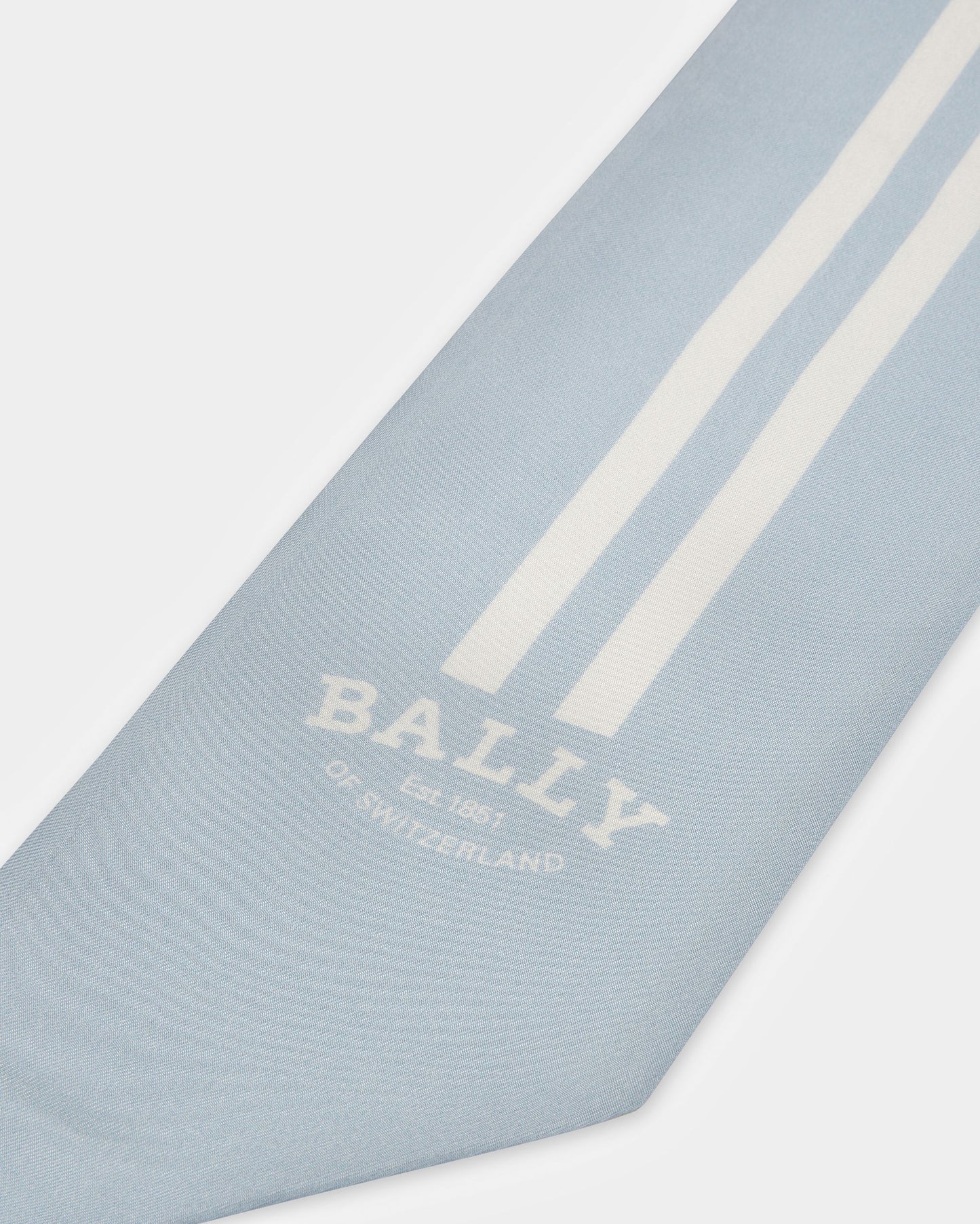 Silk Bandeau Scarf In Light Blue