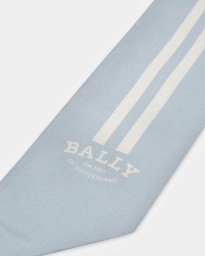 Silk Bandeau Scarf In Light Blue