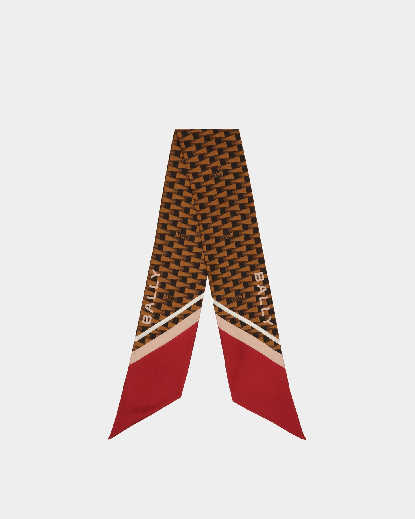 Pennant Print Neck Bow | Women's Scarf | Desert Silk | Bally | Still Life Top