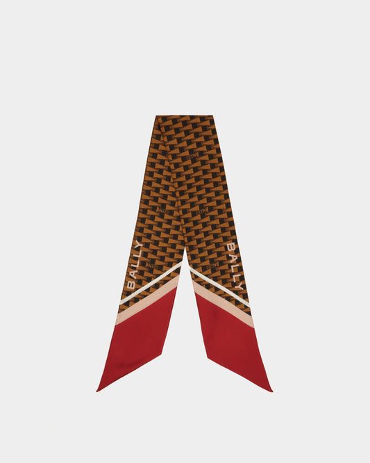 Pennant Print Neck Bow | Women's Scarf | Desert Silk | Bally | Still Life Top