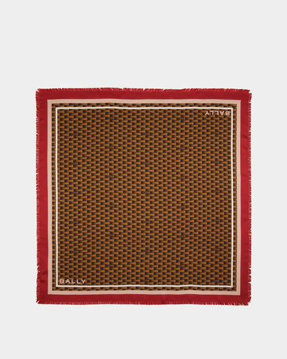 Pennant Print Square Scarf | Women's Scarf | Desert Silk | Bally | Still Life Top