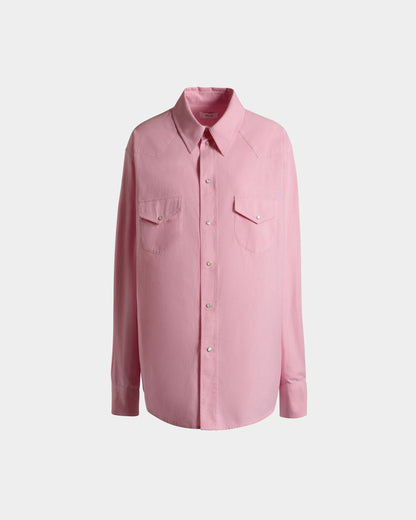 Oversized Shirt in Pink Cotton