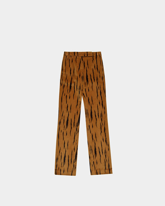 Velvet Printed Pants In Desert And Black